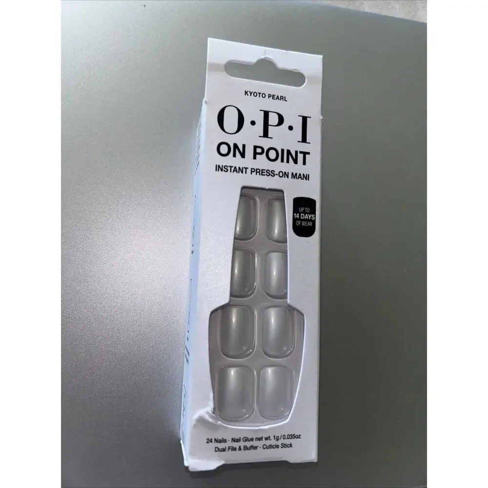 Opi On Point Instant Press-On Mani Nails Kyoto Pearl Nail Glue, 24ct